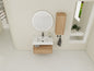 30-Inch Wall-Mounted Bathroom Vanity with Resin Sink and Side Cabinet