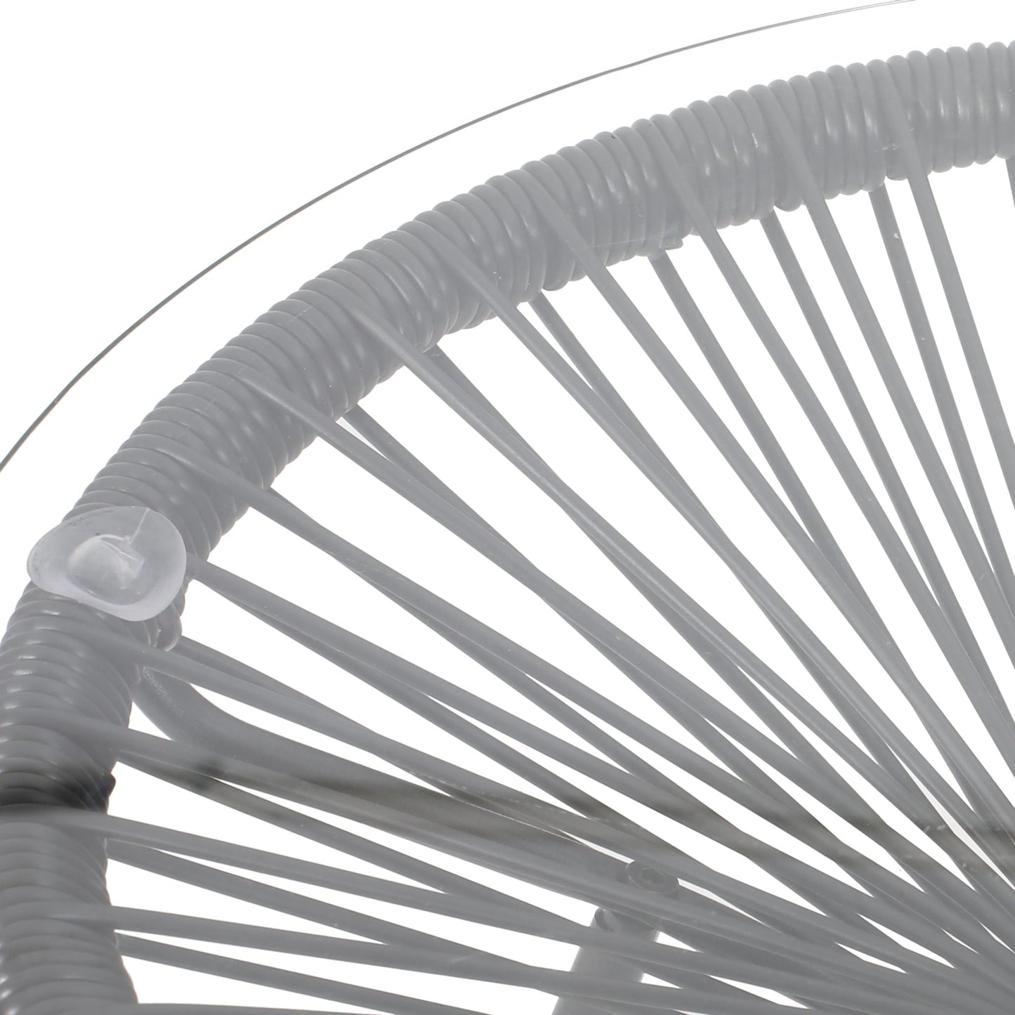 Nusa Modern Rattan Side Table With Tempered Glass Top