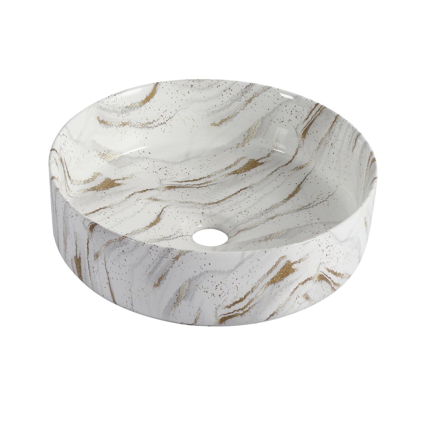 Ceramic Round Above Counter Bathroom Sink Art Basin