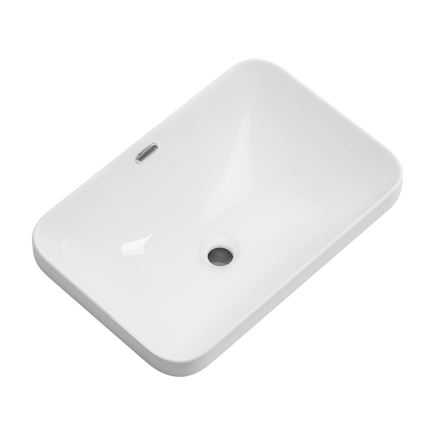 Undermount Bathroom Sink, Vessel Basin For Vanity Countertop - Milk White
