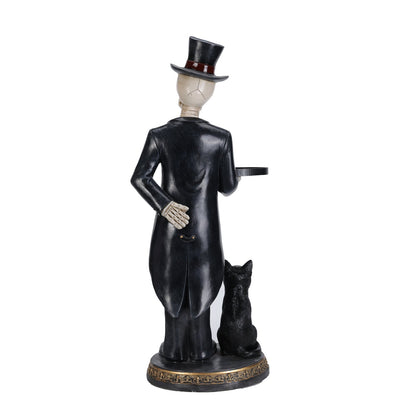 Halloween Skeleton Butler Floor Statue