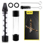 Glass Blunt Pipe Twisty 7-in-1 Grinder Blunt Kit w/ Smoking Metal Tip Cleaning Brush