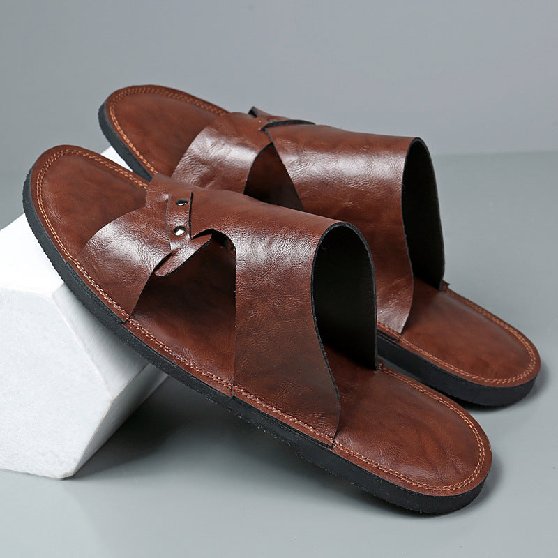 Mens European And American-style Vintage Beach Sandals