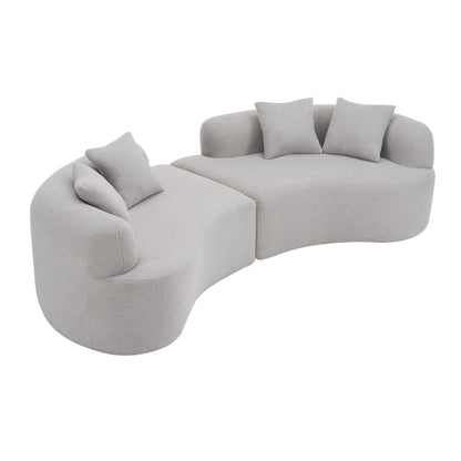 Curved 4 Seater Full Compression Sponge Sofa