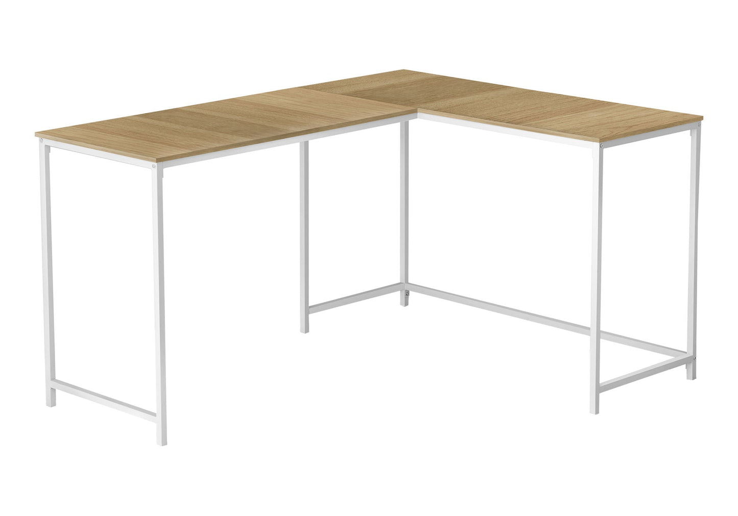 L-Shaped Corner Computer Desk with Contemporary Marble Look