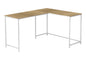 L-Shaped Corner Computer Desk with Contemporary Marble Look