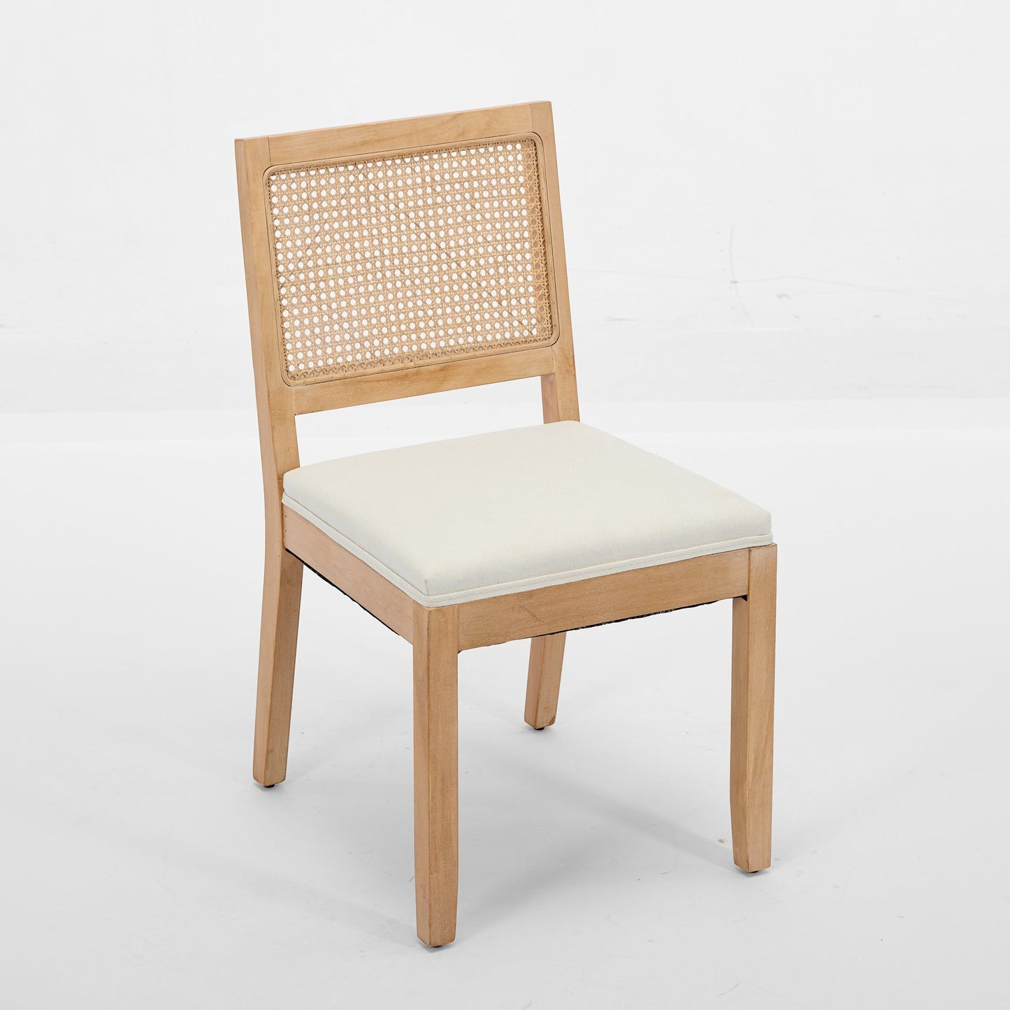 Farmhouse Rattan Dining Chairs Set of 2