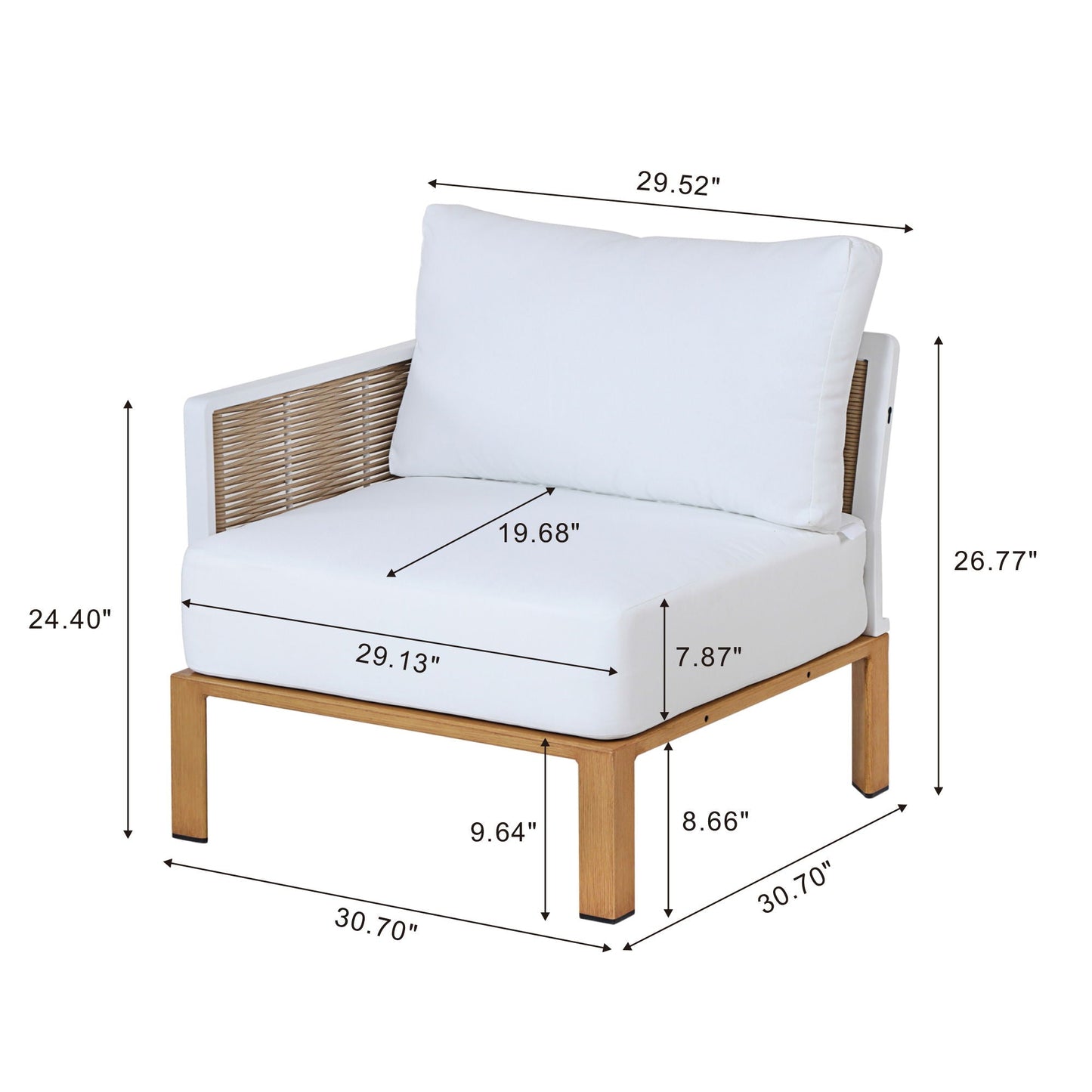 Vine - 4 Piece Outdoor Conversation Set - White