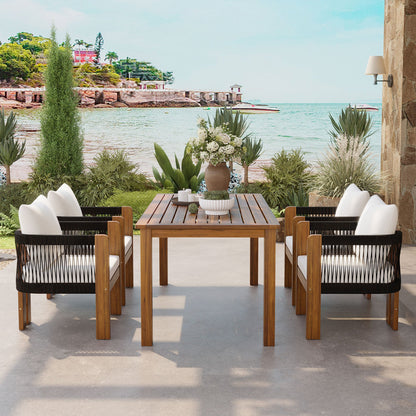 U_STYLE Luxury 5-Piece Outdoor Patio Dining Set for 4