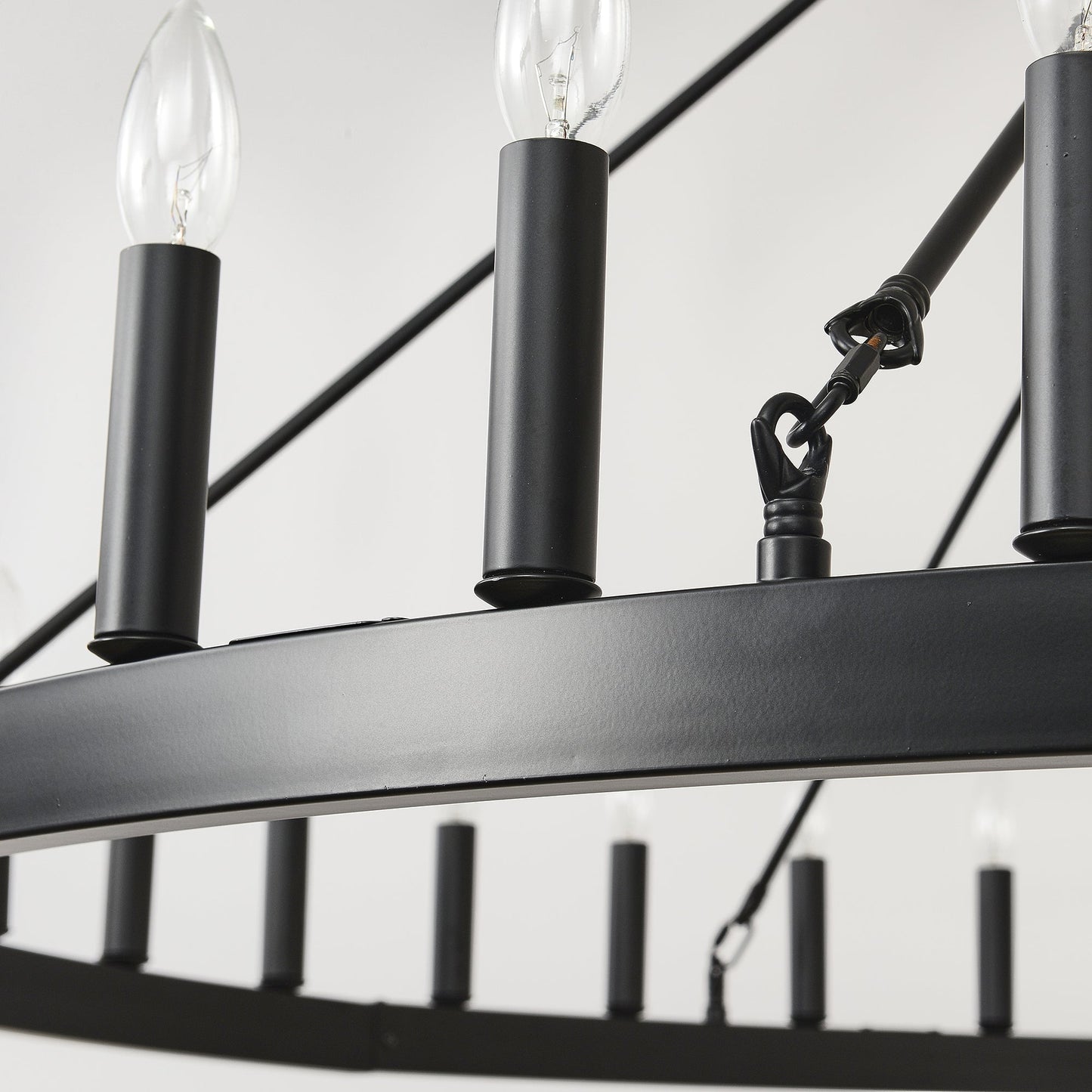 59.1 Inch 36-Light Wagon Wheel Chandelier