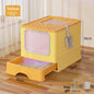 Extra-large Fully Enclosed Drawer-Type Foldable Cat Litter Box