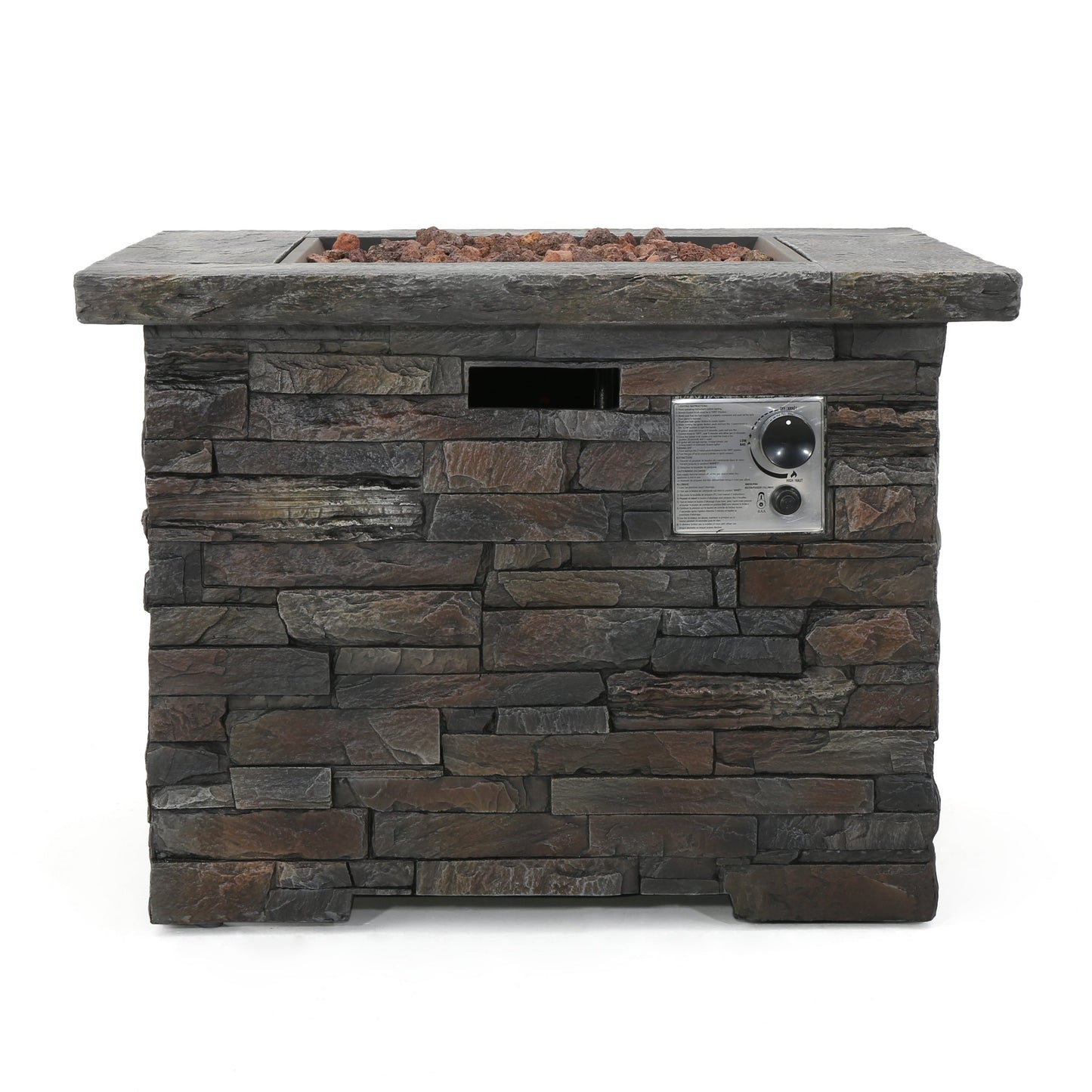 33' SQUARE MGO FIRE PIT - 40000 BTU.