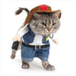 Cat Clothes Western Cowboy Funny Outfit