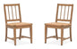 Lindon - Dining Side Chair With Paper Cord Seat (Set of 2) - Light Brown