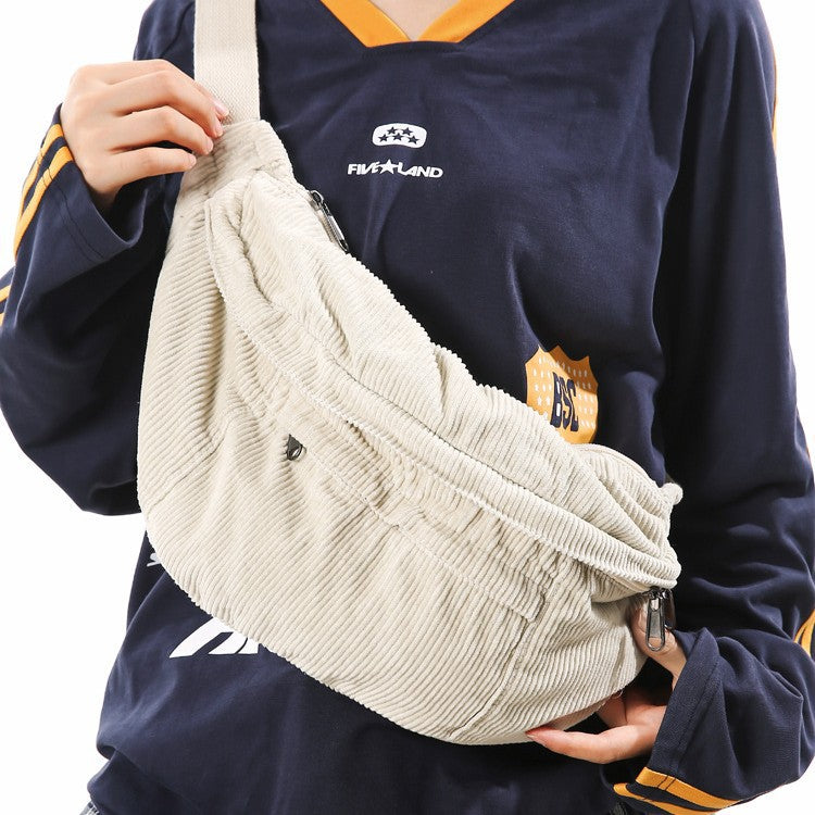 Corduroy Canvas Bag Large-capacity Casual Shoulder And Crossbody Bag
