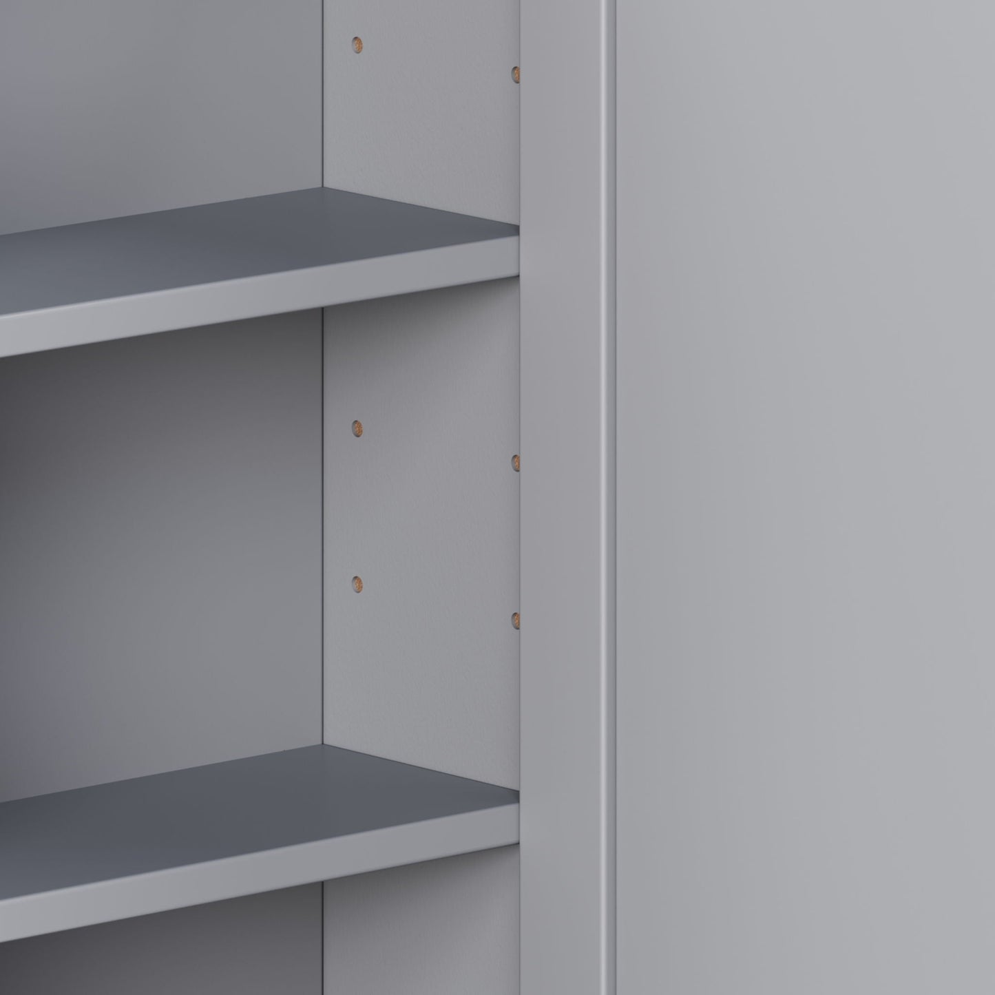 Bathroom Wall Storage Cabinet With Mirror And Adjustable Shelf, 6 Open Shelves