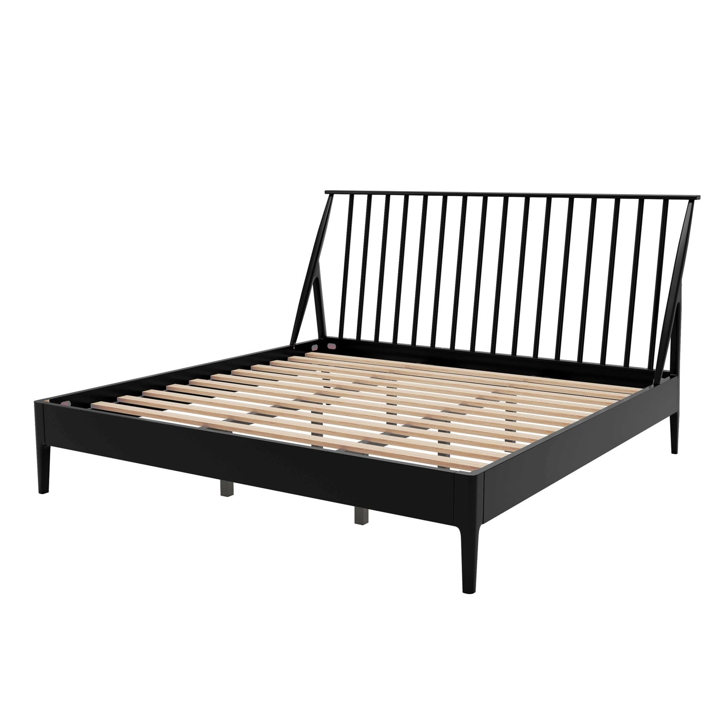Bohemian Platform Bed With Tall Headboard
