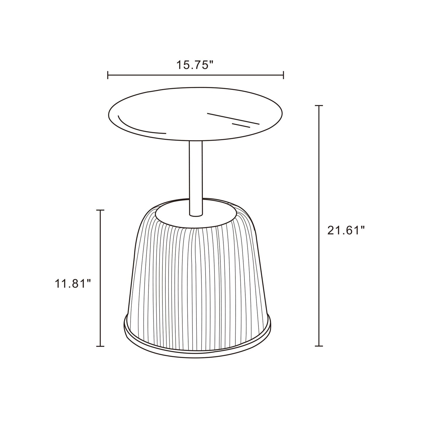Anderson - Upholstered End Table With Round Top