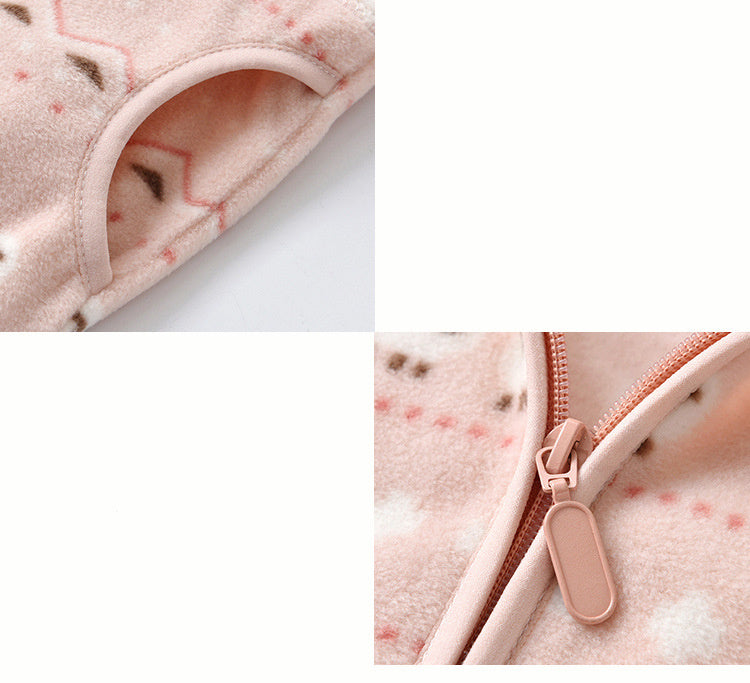 Baby Cartoon Polar Fleece Jacket Thin Long Sleeve