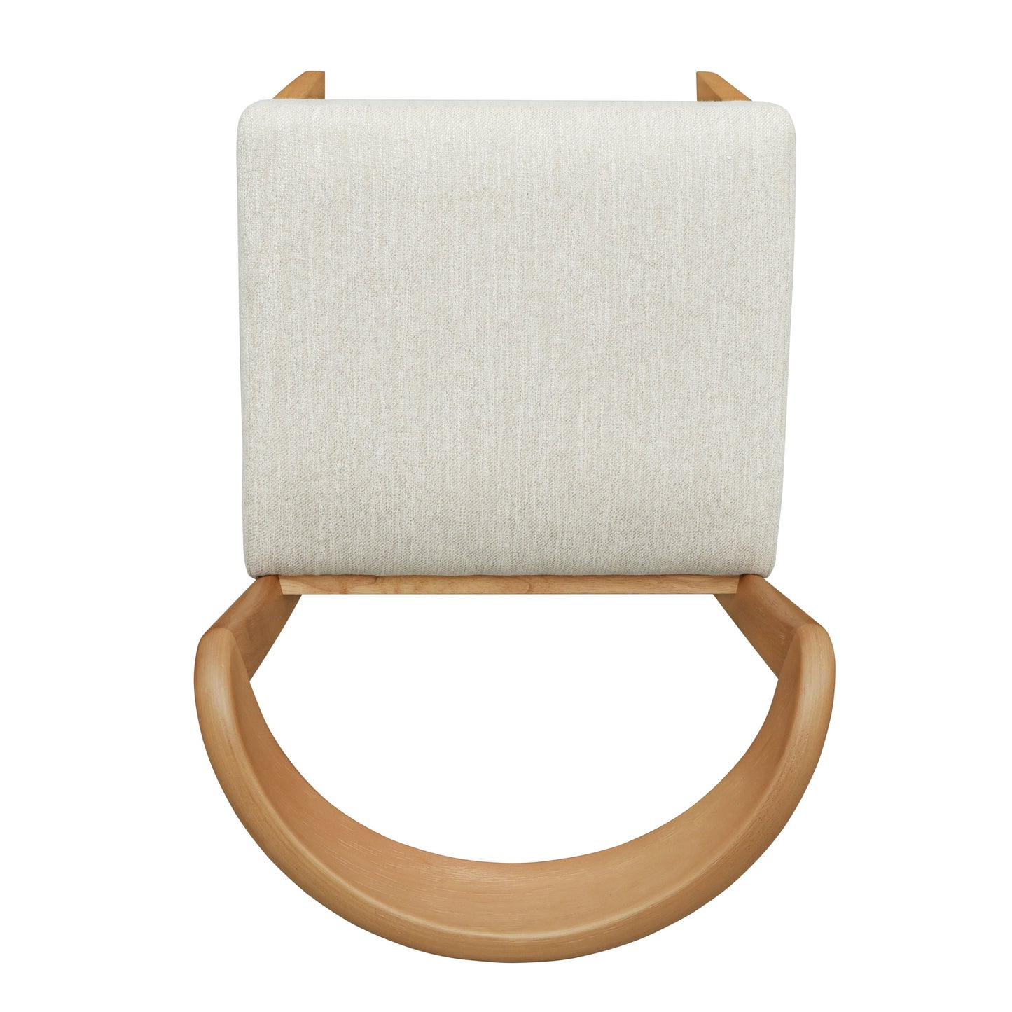 Solid Rubber Wood Dining Chairs (Natural Oak + Beige) Set of 2
