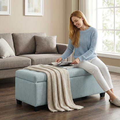 Elegant Tufted Storage Ottoman Bench