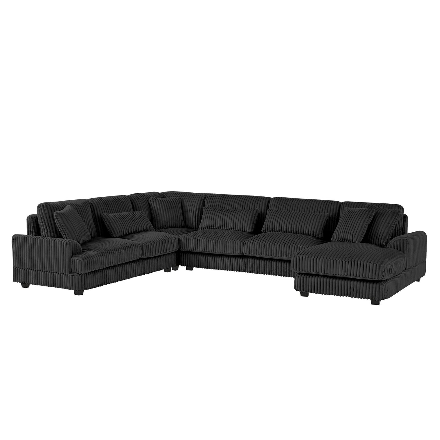Oversized Sectional Sofa U - Shaped Sofa Couch Modern Sofa Upholstered In Soft With A Chaise Lounge For Living Room