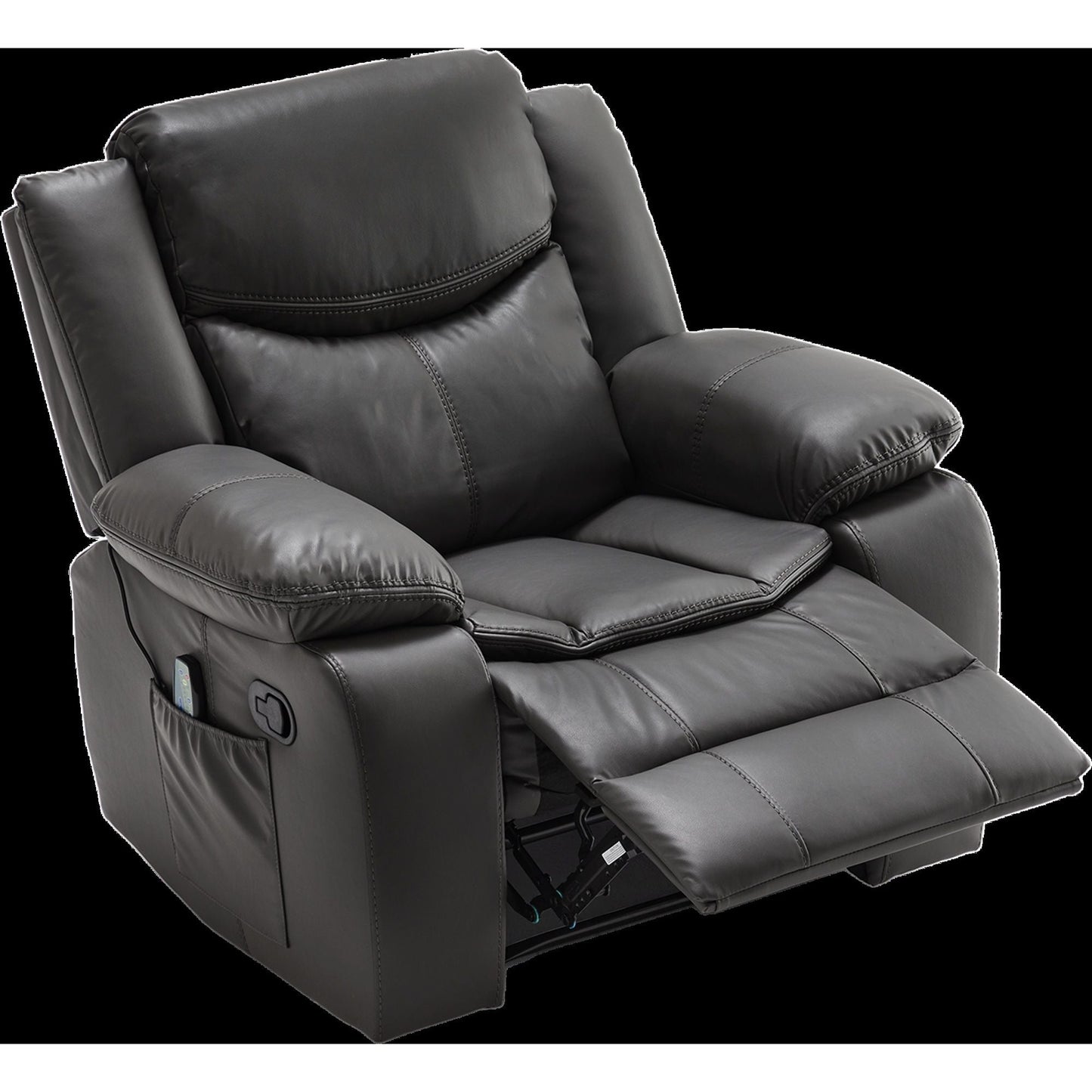 Recliner Chair With Vibration And Heating - Gray