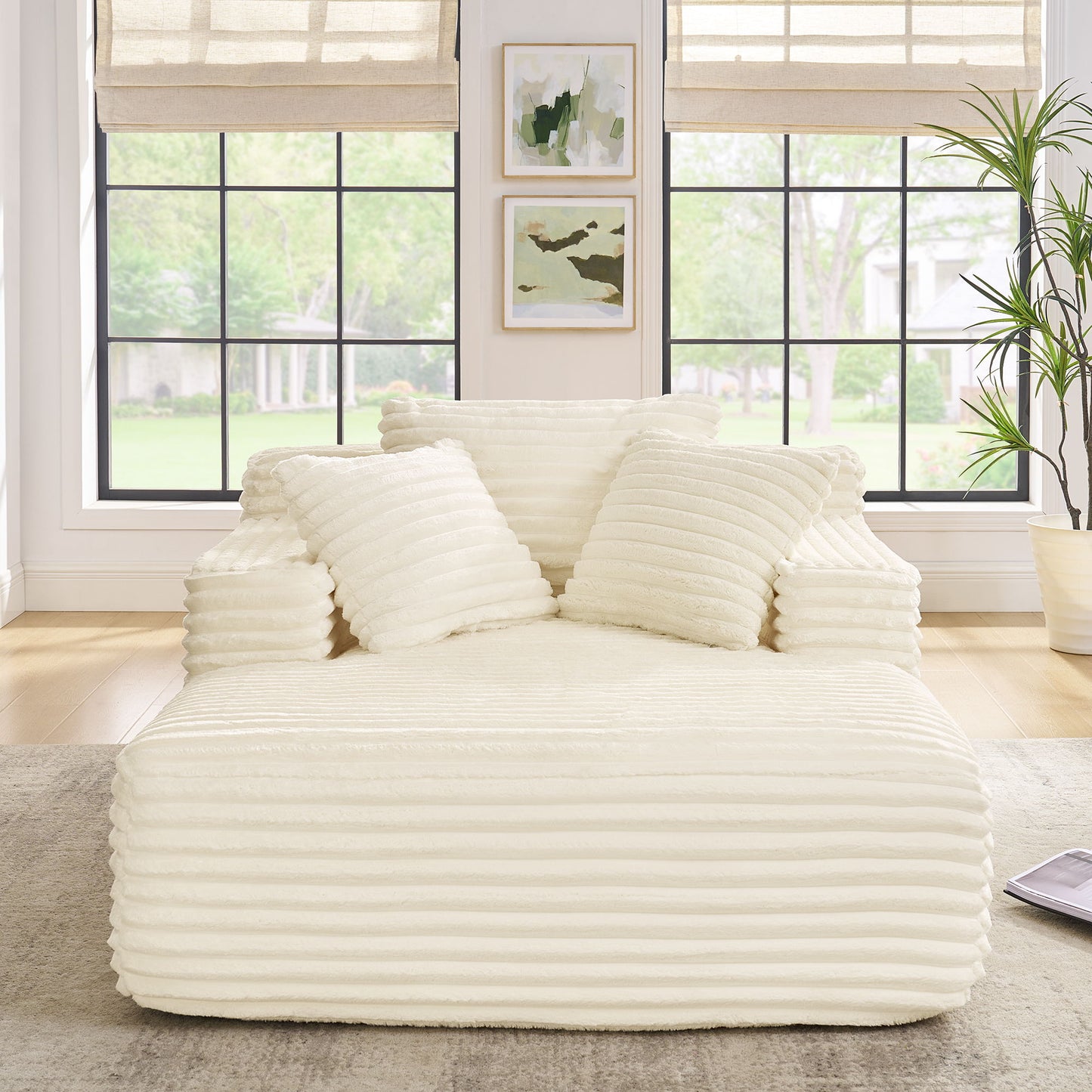 Chaise Lounge Sofa Bed With Deep Seat For Living Room