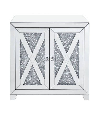 Noralie Mirrored & Faux Diamonds Console Cabinet