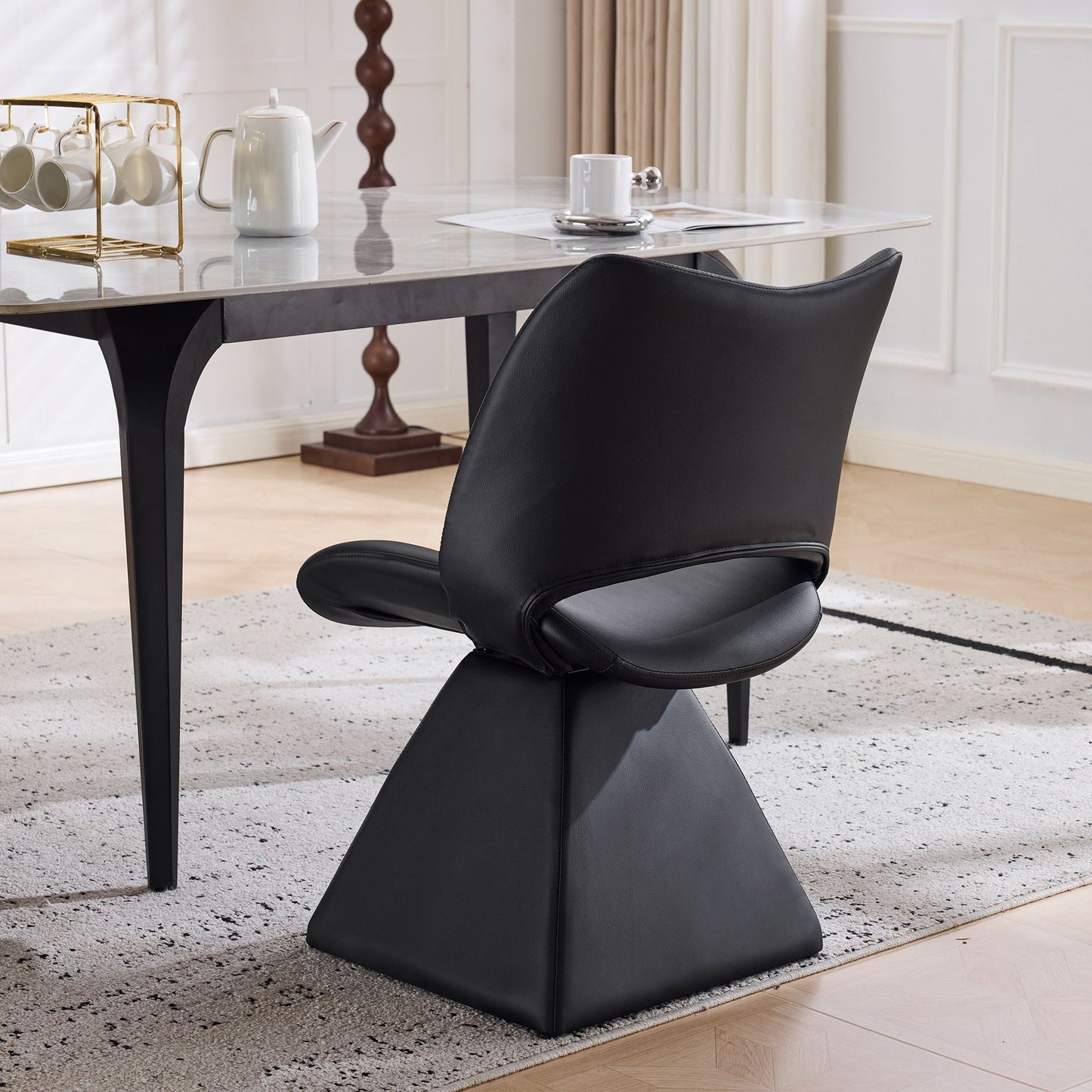 Modern Swivel Dining Chair With High Back