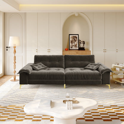 104.7" Modern 4-Seater Cloud Sofa with Wide Flip Armrests