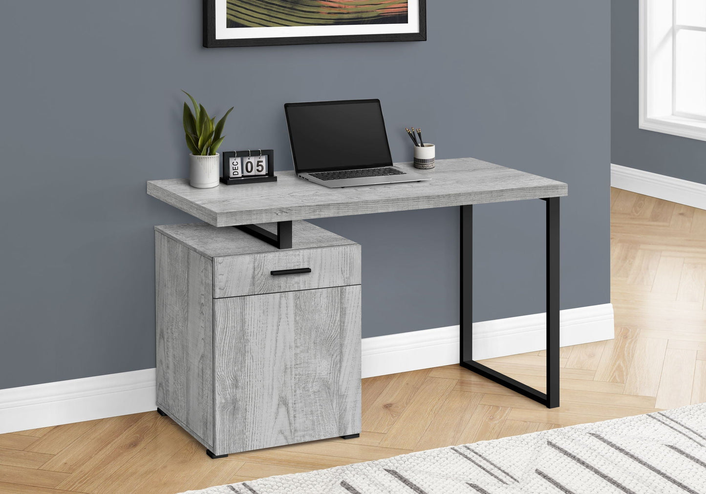 Computer Desk with Storage Drawers for Home Office