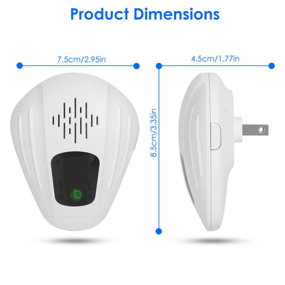 Ultrasonic Pest Repeller 2-Pack for Mosquitoes, Roaches & Rats