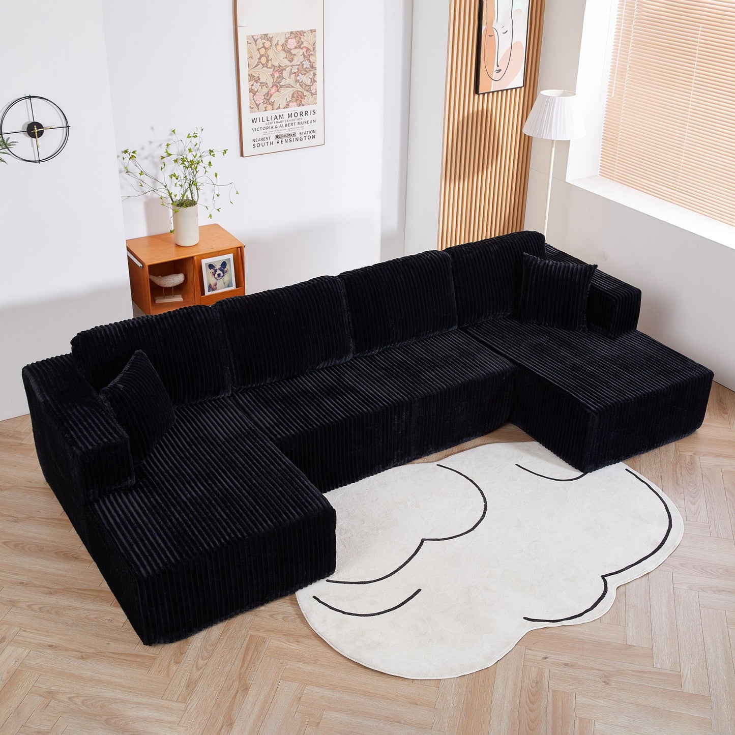 U-Shape Modular Sectional Sofa For Living Room