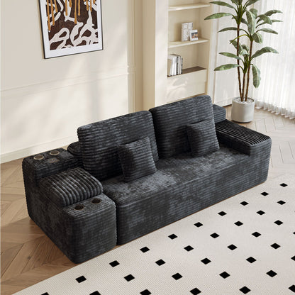 150'' Width 5-Piece Sectional Sofa with 2 Ottomans