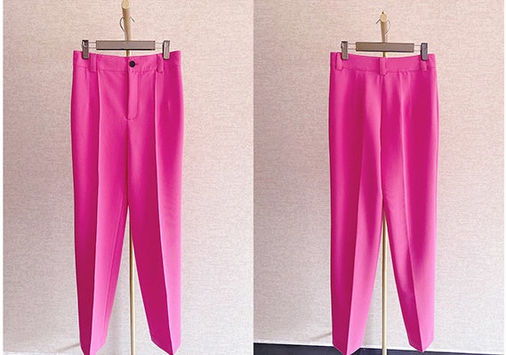 New Professional Pink Ladies Fashion Blazer pants Suit for women