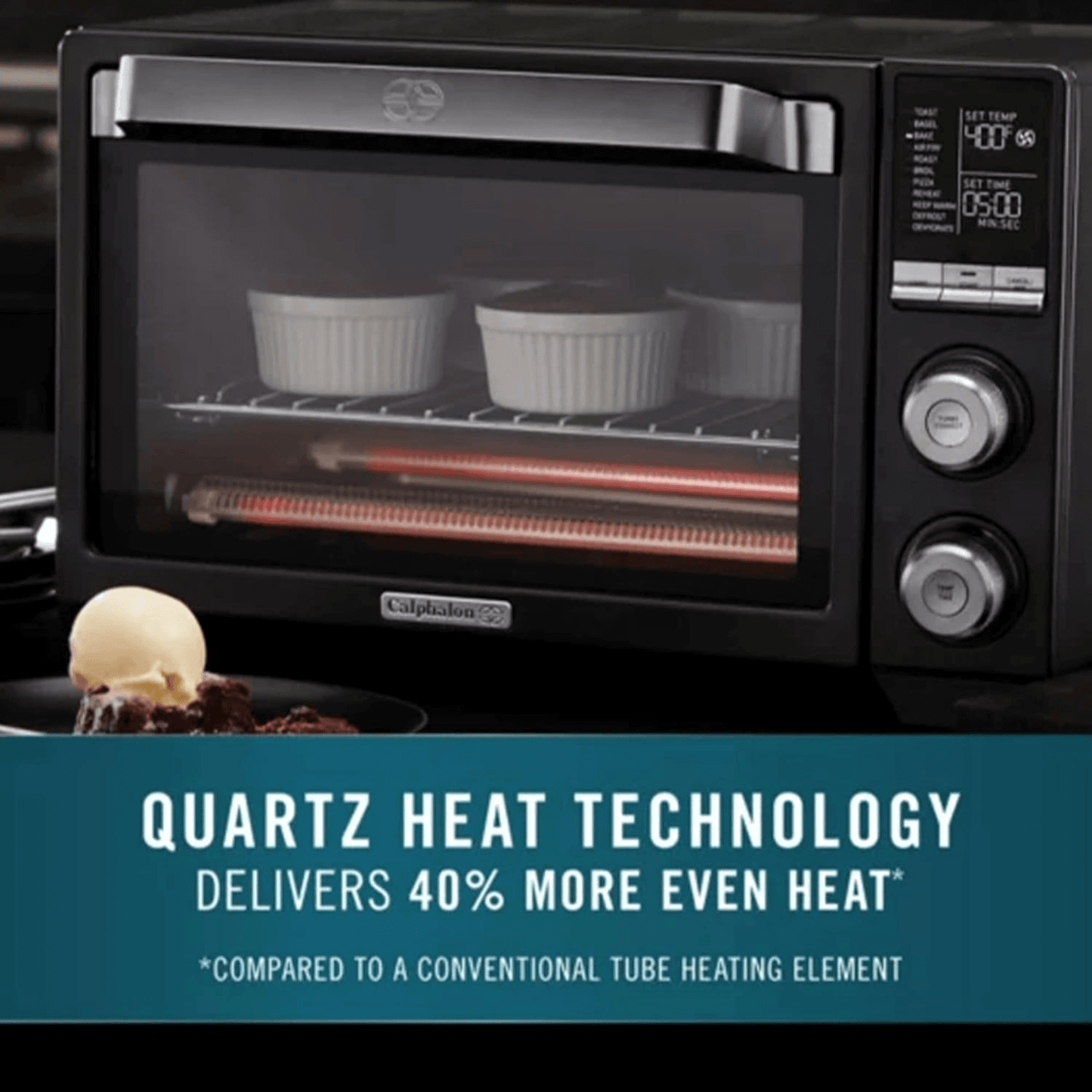 Calphalon Quartz Heat Countertop X-Large Stainless Steel Toaster Oven- REFURBISHED