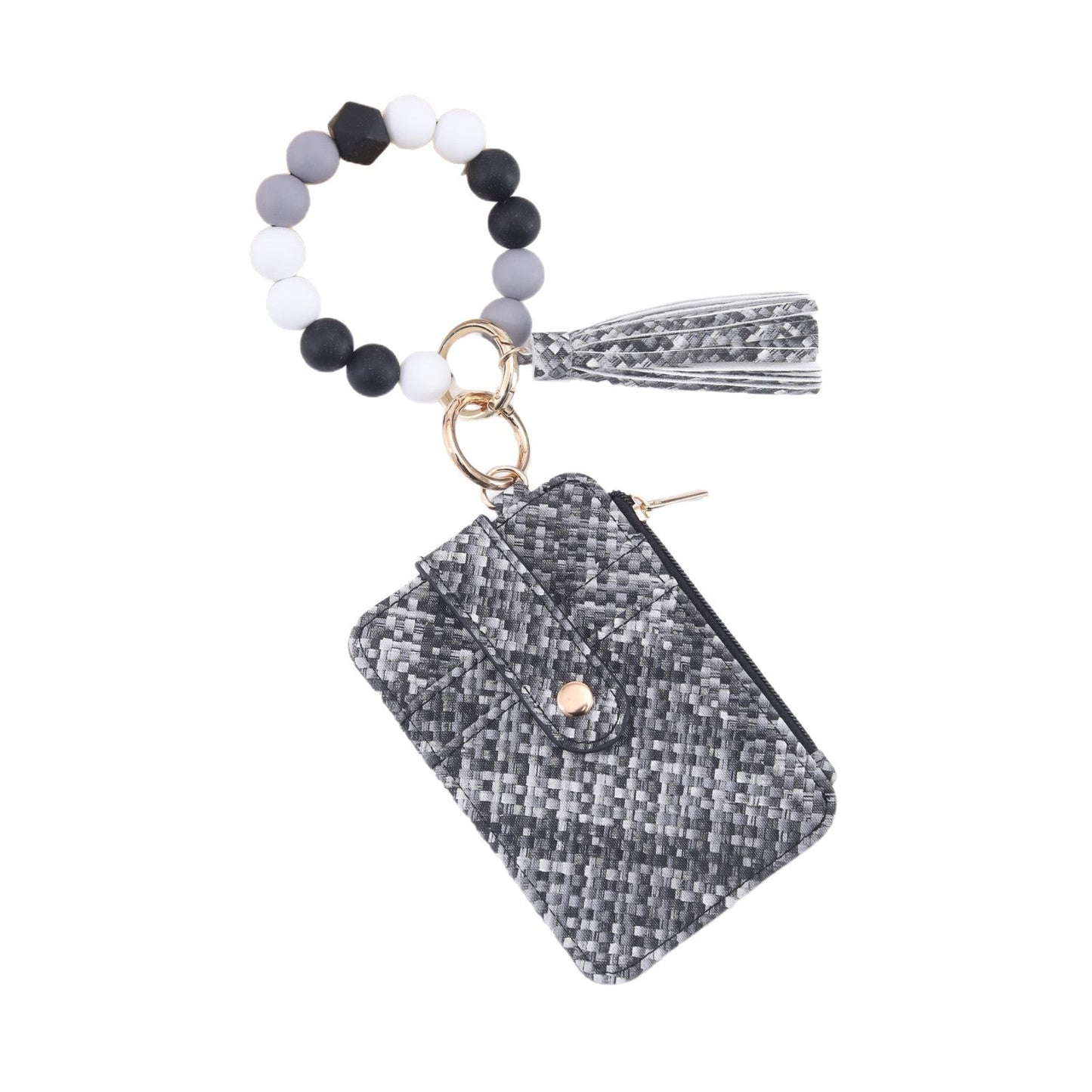 Silicone Bead Bracelet Weaving Pattern Card Holder Coin Purse
