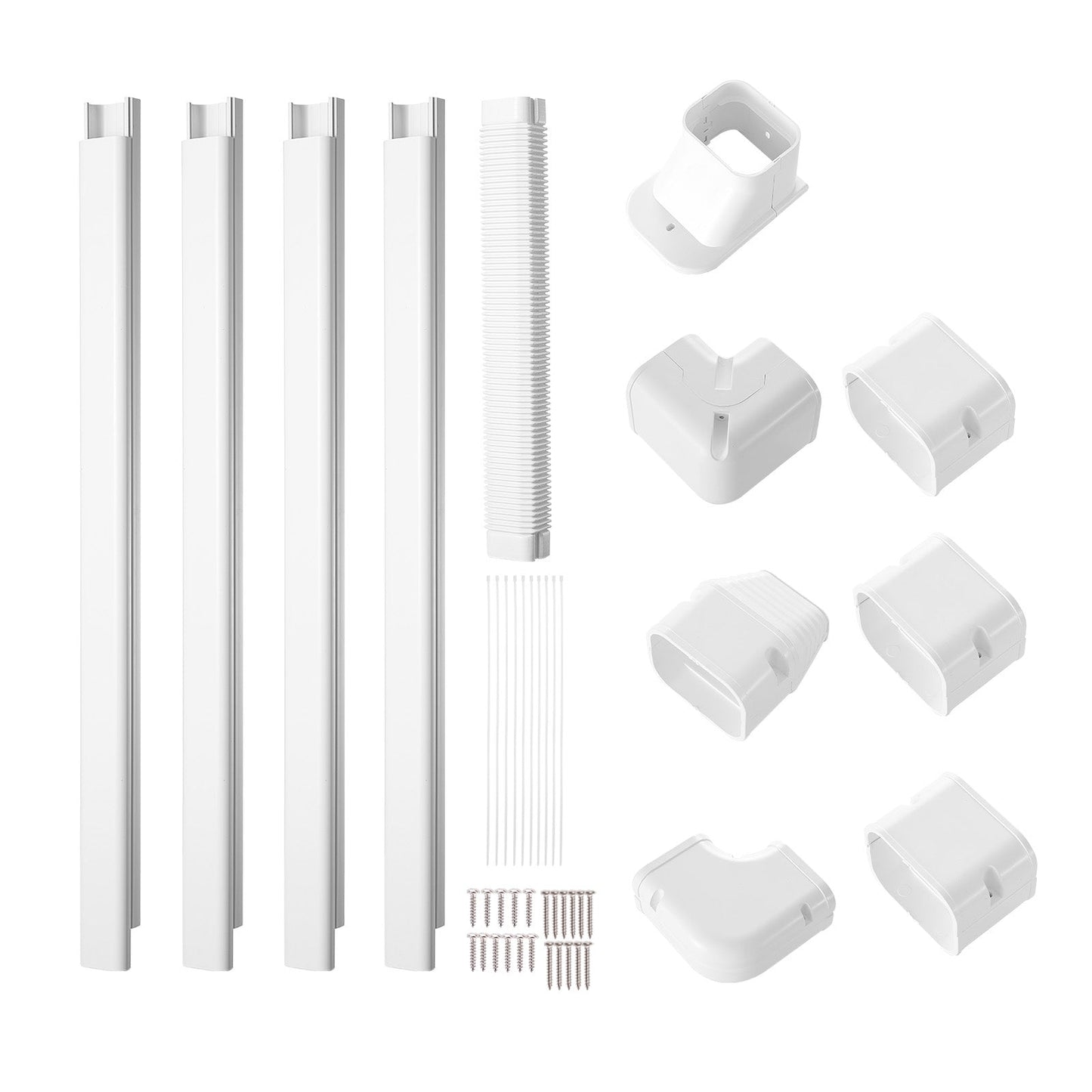 Mini Split Line Set Cover 3 Inch W x 15.8 Ft L PVC Decorative Pipe Line Cover