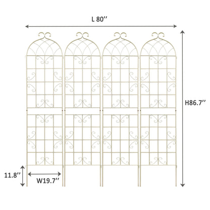 Metal Garden Rustproof Trellis For Climbing Plants Outdoor Flower Support