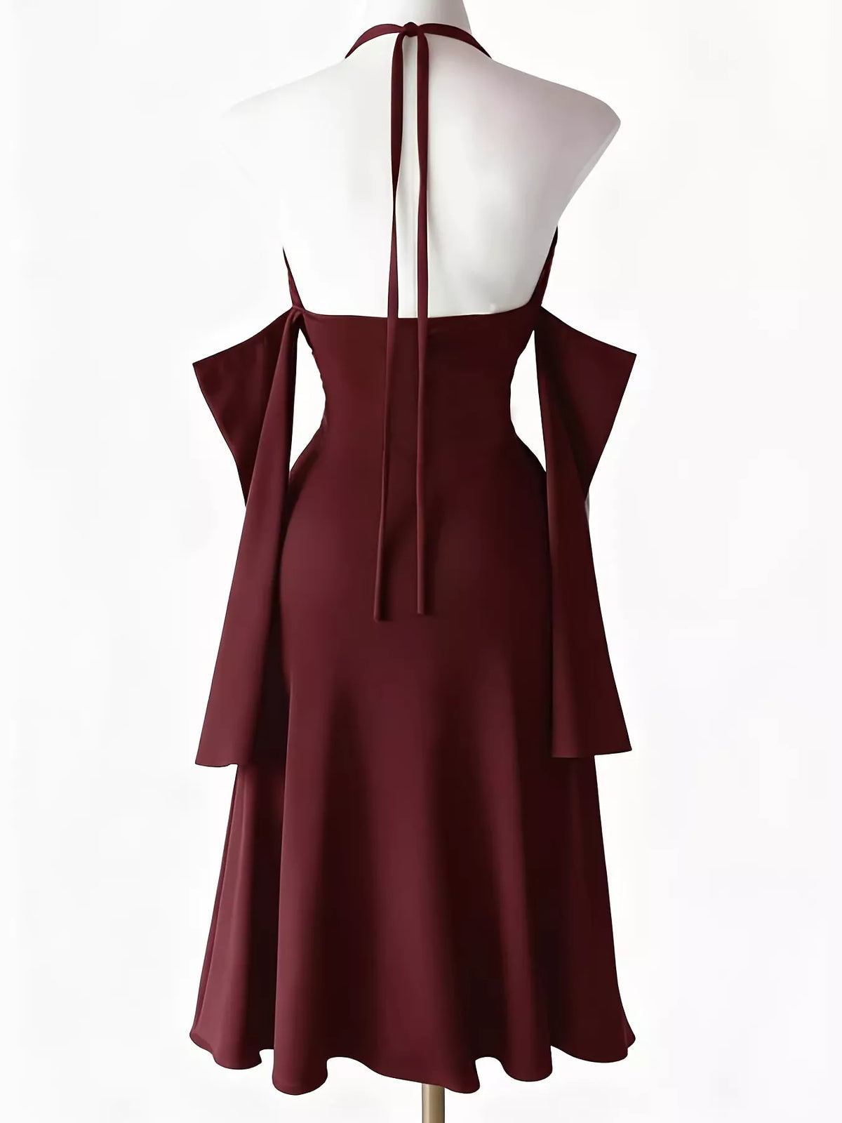 Halter Neck High-Slit Bodycon Dress