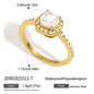 Square Zircon Ring Collection