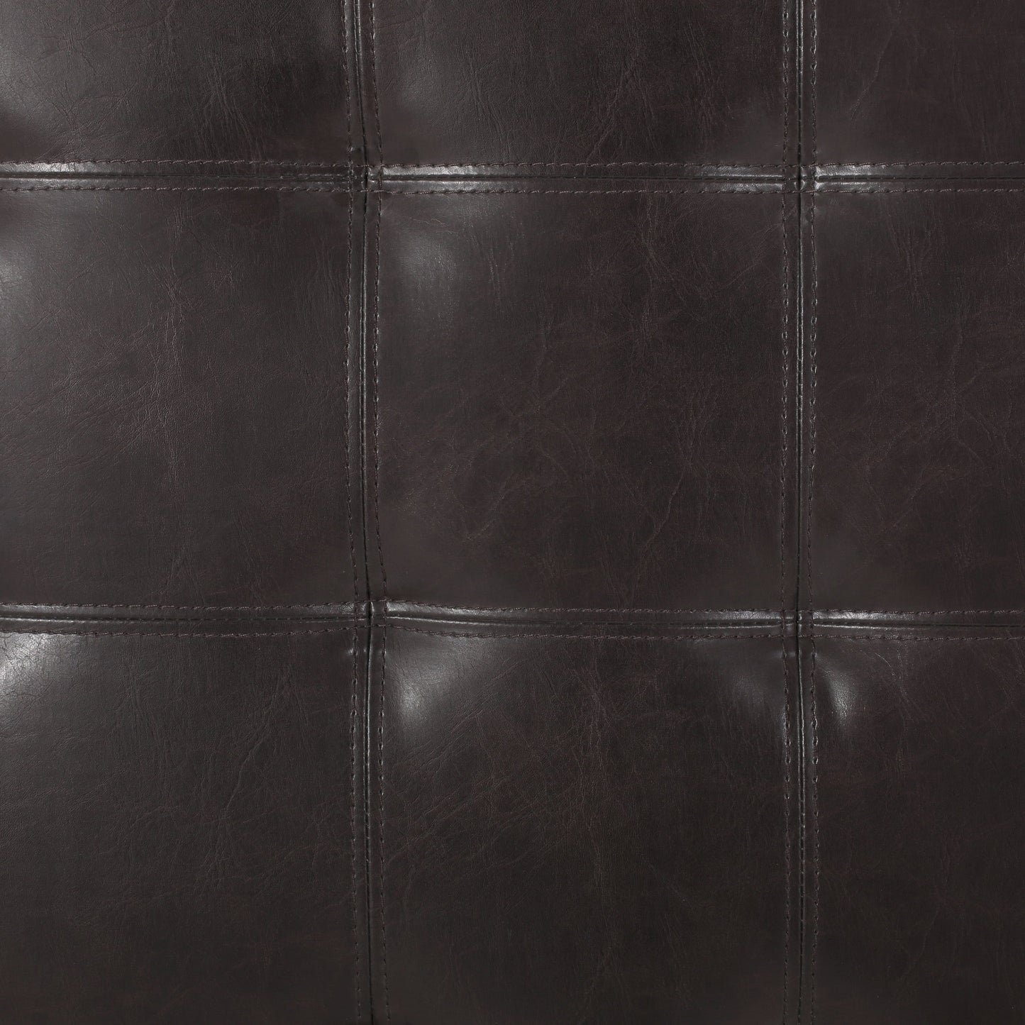 Upholstered Tufted PU Leather Storage Ottoman