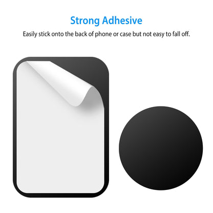 8Pcs UniversalÊMetal Plates with Strong Adhesive 4Pcs Round and 4Pcs Rectangle Metal Plates for Magnetic Car Mount Phone Holder
