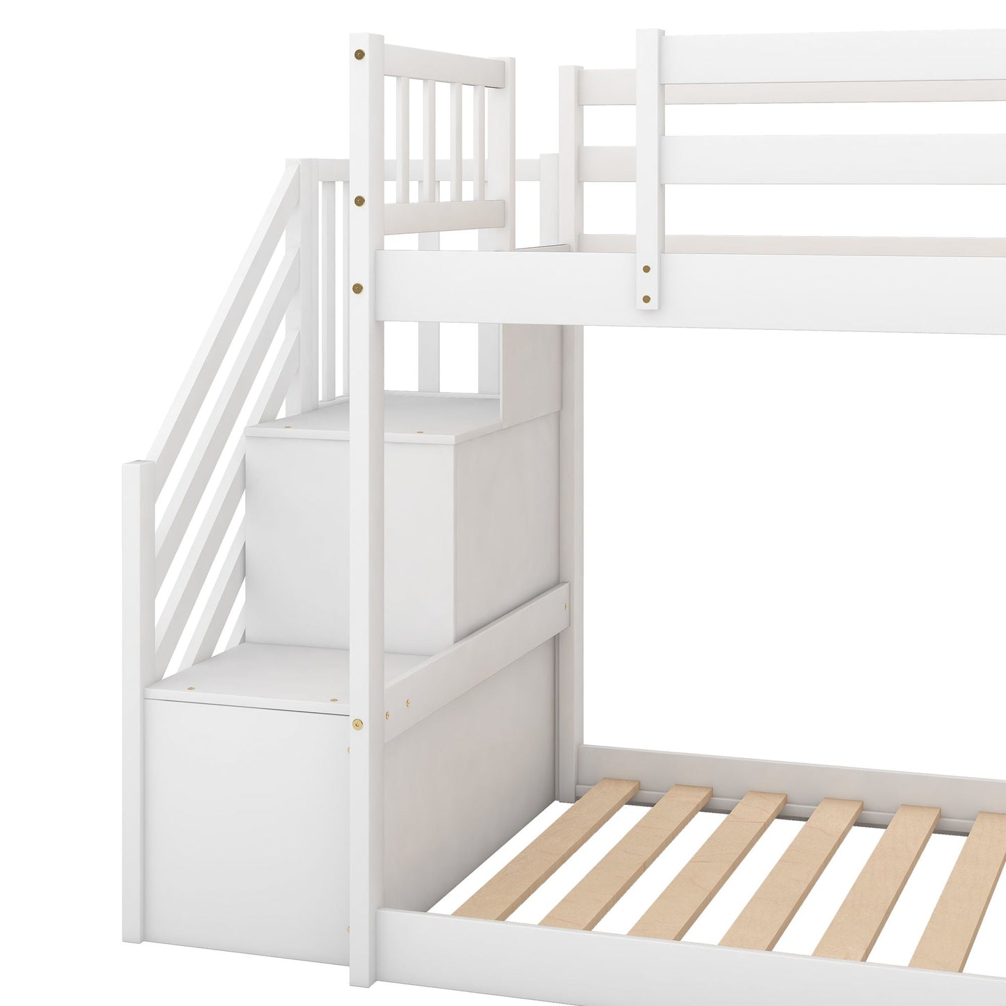 Bunk Bed With Convertible Slide And Stairway