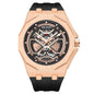 Trendy Hollow Mechanical Watch With Luminous Display And Water Resistance For Men