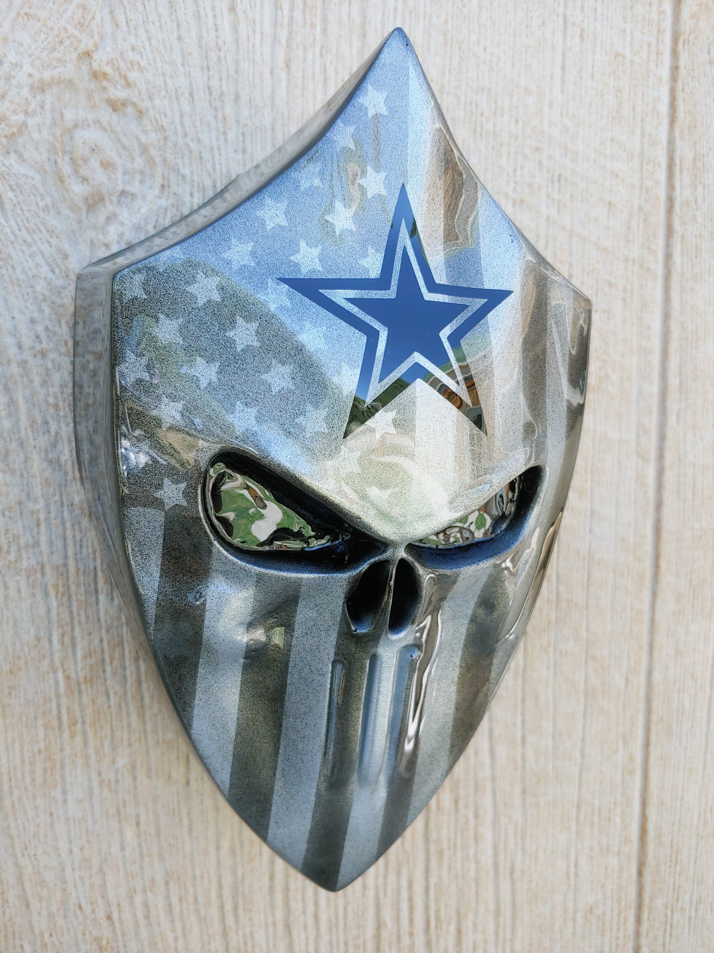 Custom Harley horn 3D Punisher with star logo