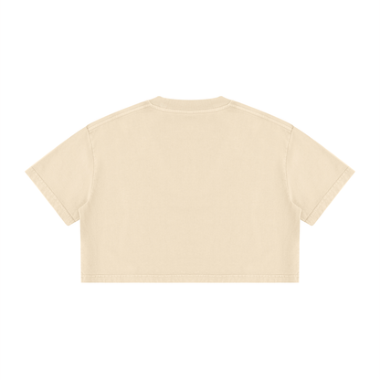 Loki & Ivy Women's Mineral Wash Cotton Crop T-Shirt