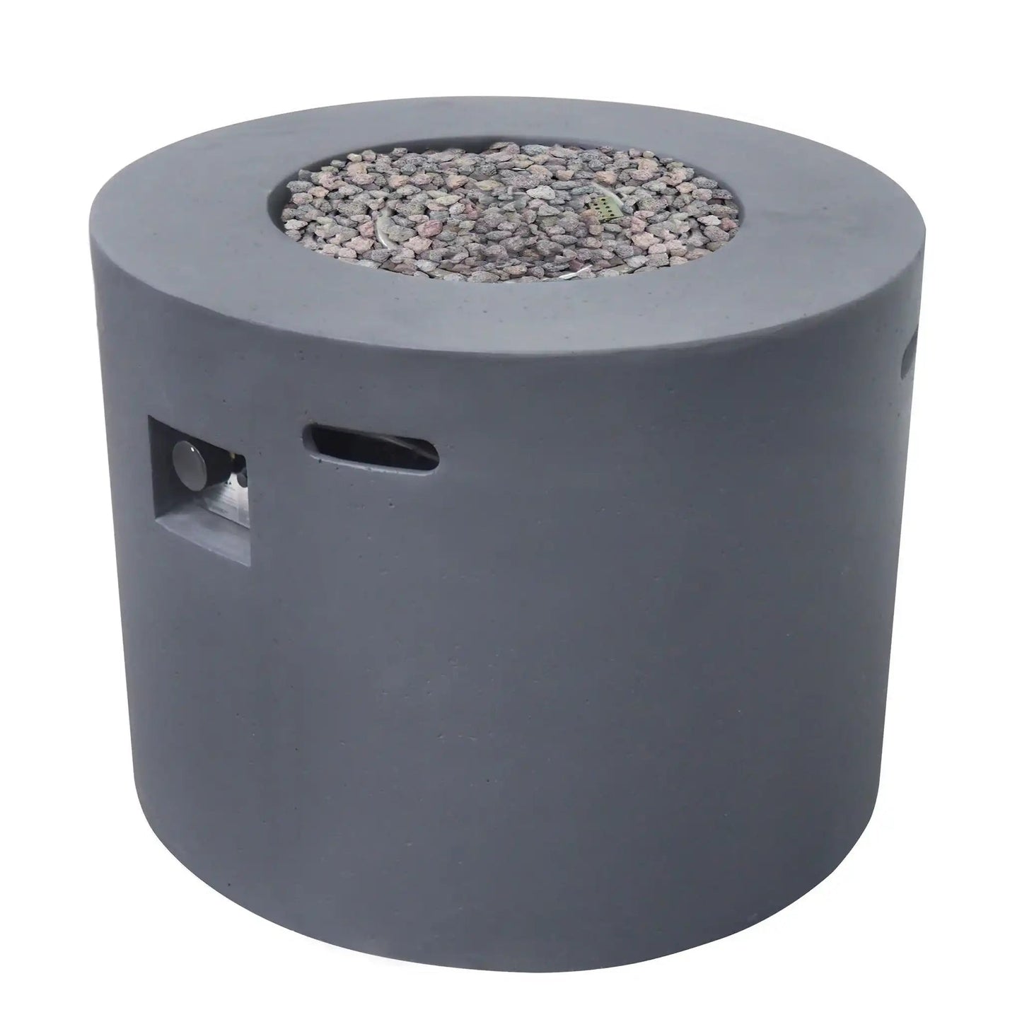 Round Iron Fire Pit With 40,000 Btu