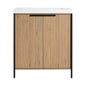 Modern Freestanding Bathroom Vanity With Resin Sink & Soft Close Cabinet Doors